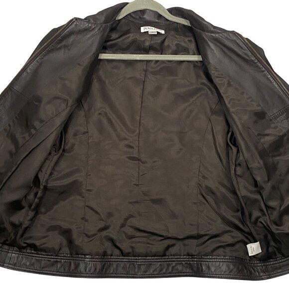 Pendleton Leather Jacket buttery soft XL dark chocolate brown Quilted Design Zip - Picture 7 of 10